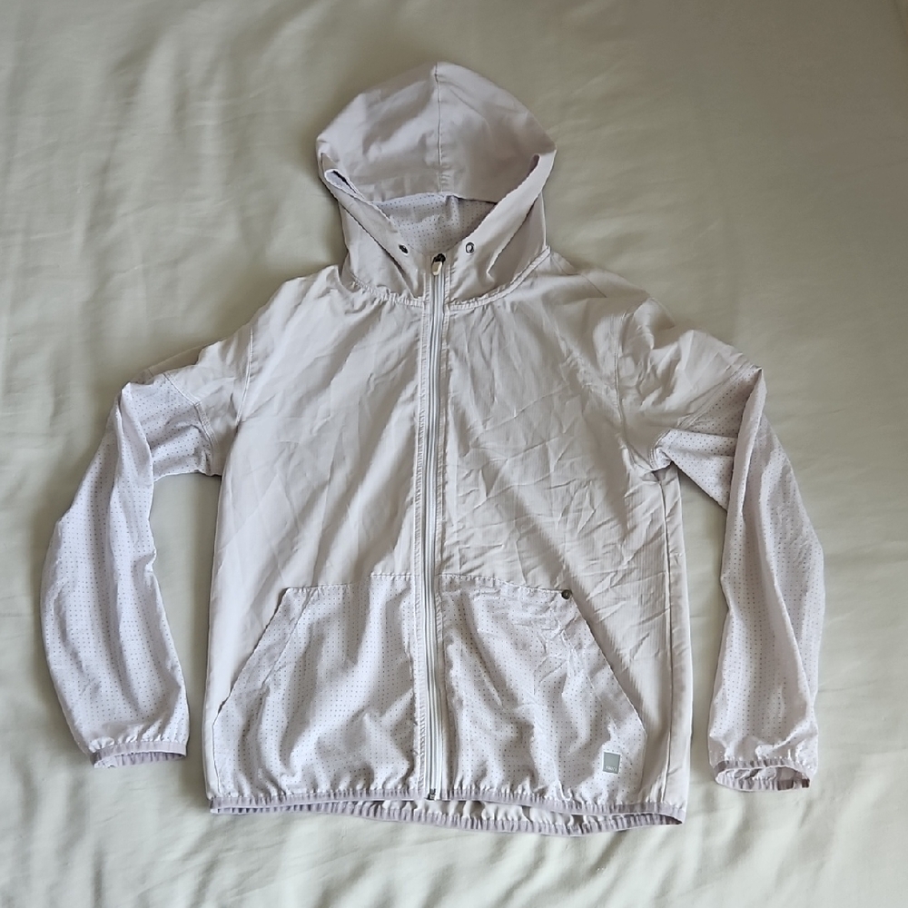 Vuori White Light Weight Zip Up Jacket Size Medium
